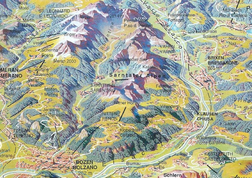 Karte Südtirol - Alto Adige